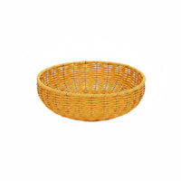 Multi-Purpose Round Drainage Basket Breathable Design Plastic Weave Basket Easy to Clean Household Storage Reusable for Kitchen, Living Room