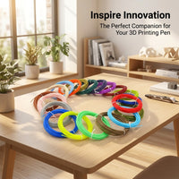 three-dimensional Pen Filament Refill, 20 Colors Standard PLA for Printing, 16 Feet Each Roll, Creative Drawing Supplies for Artists
