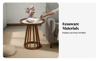Round Pedestal Table Movable Home Furnishing Luxurious Design adaptable Use for Homeowners, Living Room, Next to Sofa, Entryway