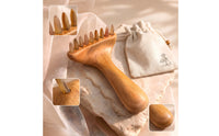 Relaxation Wooden Massage Comb Soothing Scalp Massager with Handle Invigorating Head Scalp Massager Comb Burrunrestricted for Travel