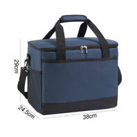 Soft-Sided Insulated Cooler Bag with Shoulder Strap Large Capacity Lunch Bag with Shoulder Strap Reusable Lunch Tote with Side Pockets Long-Lasting for Camping