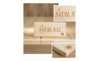Sauna Door Handle Engraved Wooden Sauna Handle Rectangular Smooth for DIYers, Steam Room