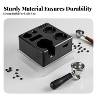 Universal Fit Drawer Coffee Tamping Stand Anti-Slip Base Coffee Portafilter Holder Easy to Clean for Home Baristas