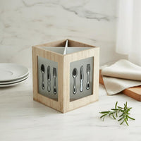 Vintage Cutlery Storage Box for Kitchen Countertop, Buffet