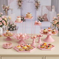 Cake Stand Set Sturdy Dessert Display Stands Tiered Serving Tray for Birthday Parties