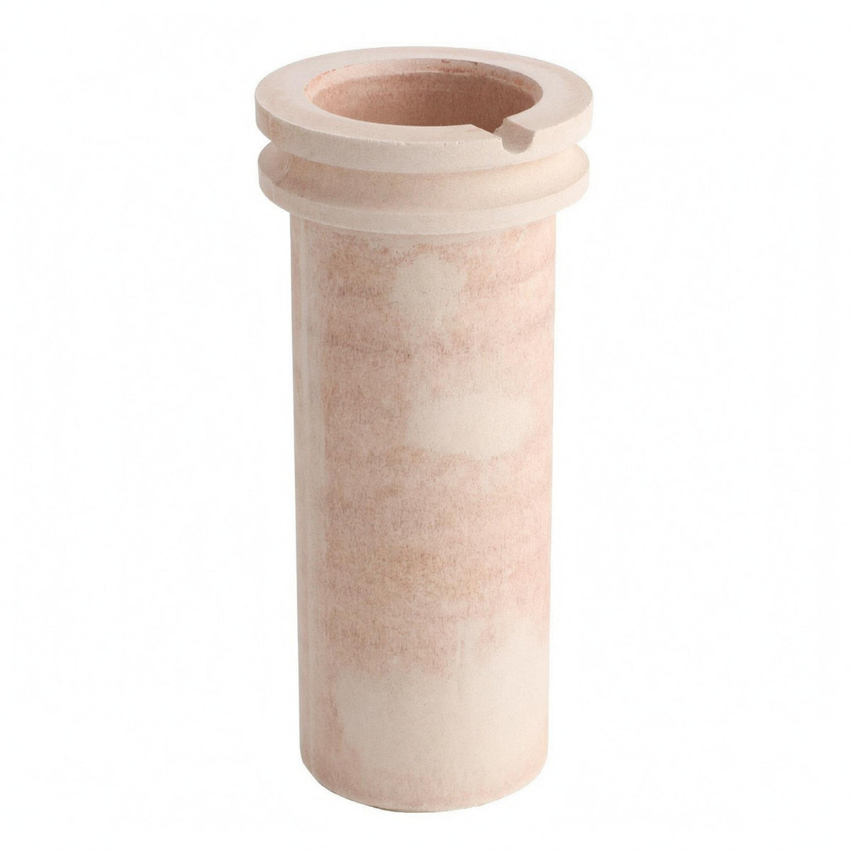 Flanged Rim Crucible Unglazed Ceramic Crucible Light Beige