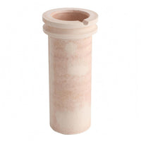Flanged Rim Crucible Unglazed Ceramic Crucible Light Beige