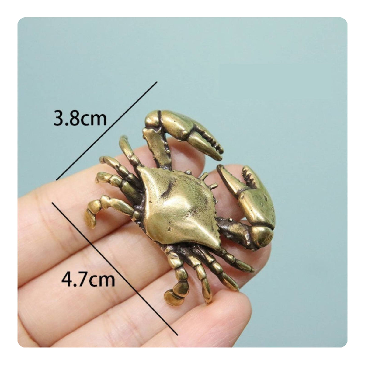Vintage Look Bronze Crab Figurine Multi-Functional Collectible Creature Ornament Elegant Design Tea Pet Realistic Shape for Calligraphers