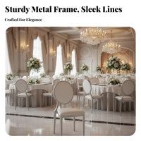 Bamboodesign Frame Silver Chiavari Chair Electroplated Finish Banquet Seating Elegant Design Event Furniture long-lasting Construction for Restaurant Owners, Hotel Managers, Rental Companies, Banquets, Weddings, Wedding Reception, Special Events