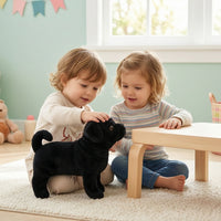 Pug Stuffed Animal Soft Stuffed Pug Stuffed Dog Cuddly Fuzzy for Children, Playroom, Bedroom