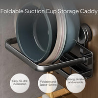 Suction Basin Rack Wall Mounted No-Drill Folding Organizer