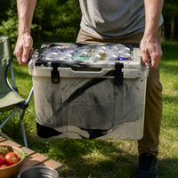 55L Portable Insulated Cooler Box for Outdoor Picnic Fishing and Camping