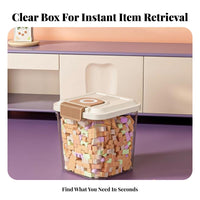 Rolling Transparent Container Multi-Functional Toy Organizer Mobile for young children