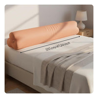 Lateral Sleeper Leg Pillow Removable and Washable Cover Long Bolster Pillow Skin-Friendly Material Bedding Accessory for Women, Tall People