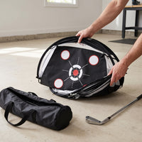 Golf Hitting Net Practice Cage with Chipping Target for Indoor Outdoor Training