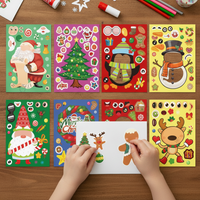 Christmas DIY Sticker Set for Kids, Educational Craft Stickers for Holiday Decoration and Creative Play