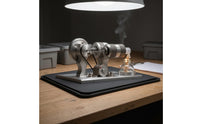 Heat-Cycle Engine Model Glass Burner Metal Heat-Cycle Engine Thermodynamics Science Toy for Physics Students