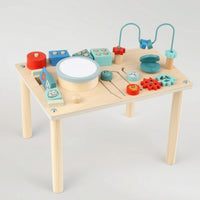Wooden Activity Table with Bead Maze Educational Child-Centered Activity Table Developmental Interactive for Toddlers, Playroom