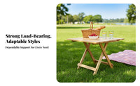 Foldable Design Bi-Fold Utility Table Space-Saving Trestle-Leg Camp Desk No Assembly Required Portable Furniture Sturdy Frame for Street Vendors, Students, Outdoors, Market Stall, Outdoor, Indoor