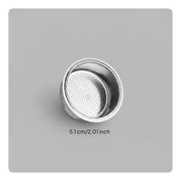 Easy to Clean Portafilter Basket Food Grade Espresso Filter Basket Long-Lasting Stainless Steel Coffee Filter Rustproof for Home Kitchen
