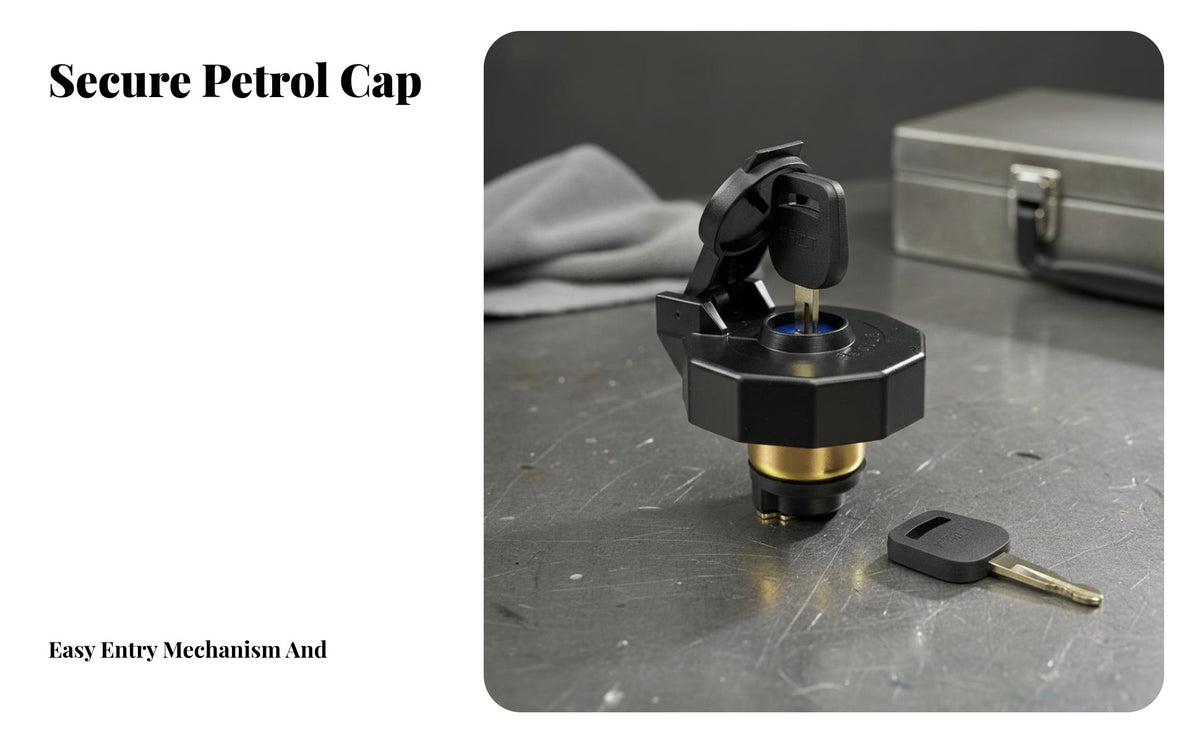 Locking Petrol Tank Cap Easy Installation Anti-Pilferage Petrol Cap Tight Closure Tank Cover with Lock for Truckers, Drivers, Trucks, Garages, Parking