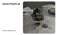 Locking Petrol Tank Cap Easy Installation Anti-Pilferage Petrol Cap Tight Closure Tank Cover with Lock for Truckers, Drivers, Trucks, Garages, Parking
