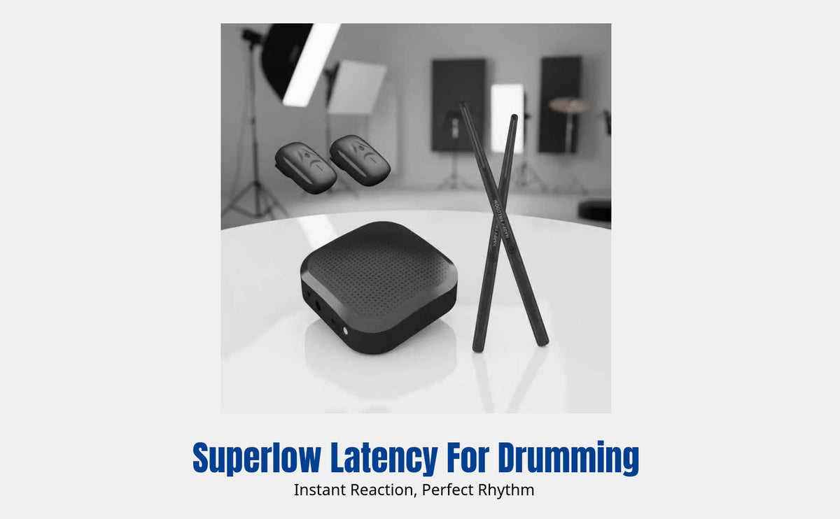 Air Drum Kit, Virtual Drum Set, Smart AR Toy, Portable Motion Sensing, Ultra-Low Latency, Multi-Accessory, for Adults