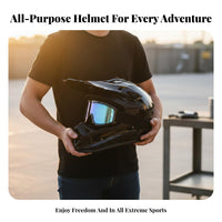 Motocross Helmet Impact Resistant Bike Helmet Removable Washable Liner Impact-Resistant Gear for Men, Adults, Outdoor, Go-Karting, Outdoor Activities