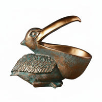 Seabird Resin Figurine Double Use Seabird Key Dish Gaping Beak Design Animal Statue Bowl for Entryway, Desk