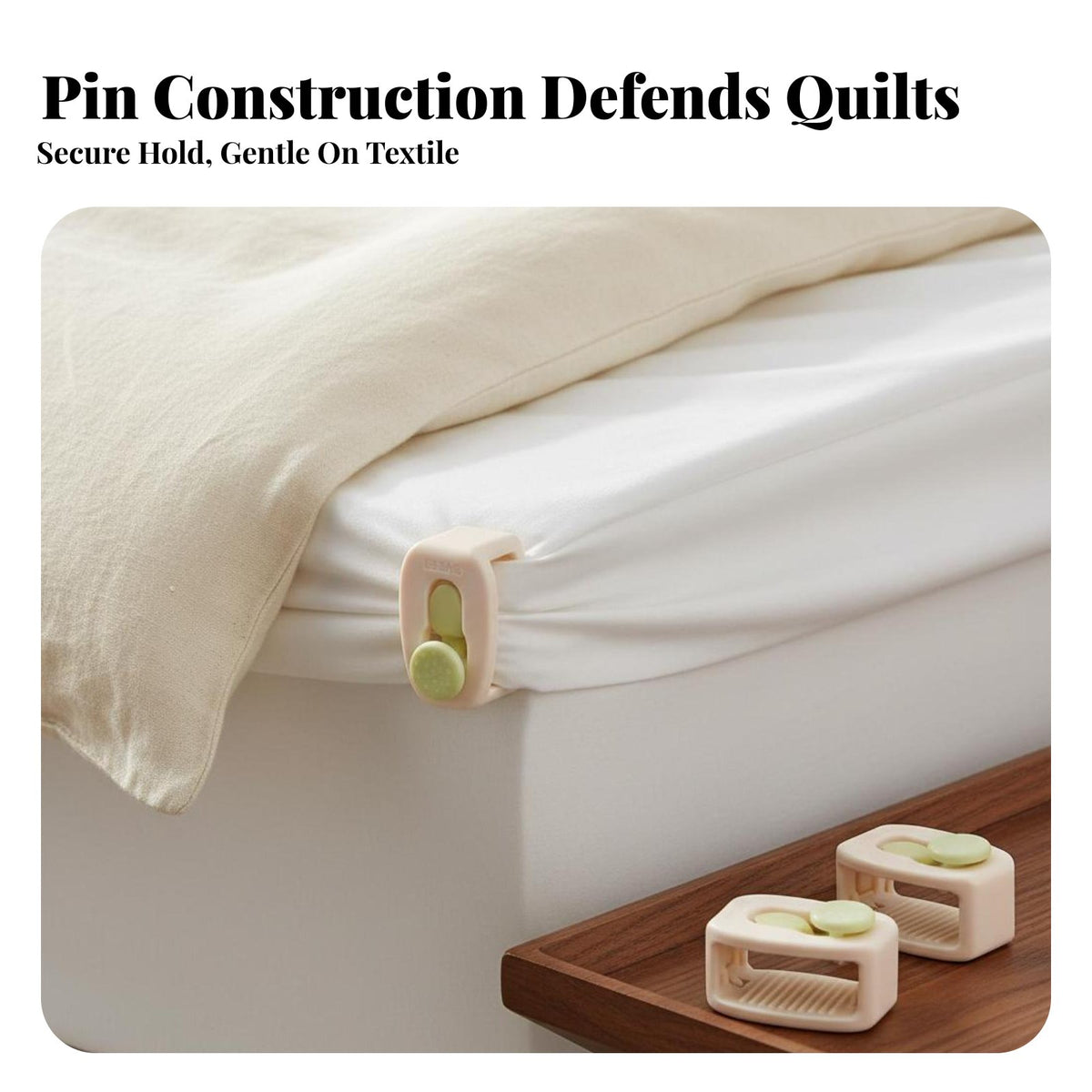 6 Pieces Duvet Cover Clips Non-Slip Anti-Move Quilt Clip Firm Hold Pin Quilt Fasteners