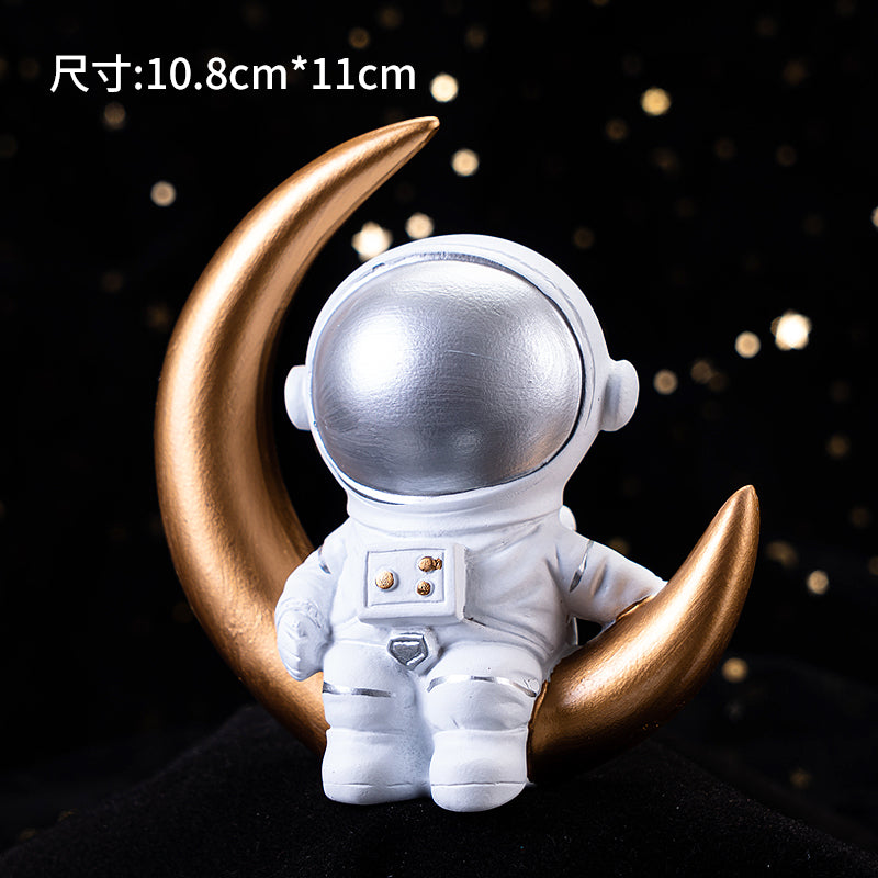 航天飞机7件套宇航员星球火箭蛋糕装饰品摆件模型宇宙飞船插件
