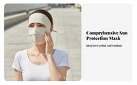 Full Face Sun Cover UPF 50 Protection Face Cover Cooling Facekini Lightweight Breathable Sunshade Cover Skin-Gentle