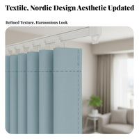 Thickened Textile Flexible Track Divider Curtain Privacy Protection Ceiling Track Divider Set Blackout Hanging Screen Thermal Insulation for Homeowners, Families, Office Managers, Living Room, Bedroom, Studio Apartment