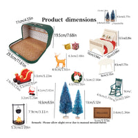 Suitcase Dollhouse Hard-Sided Miniature Dollhouse Suitcase Realistic Doll Travel Case for Collectors, Holiday Decor