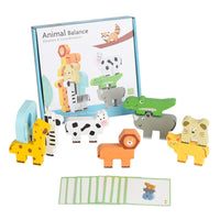 Animal Balance Blocks Montessori Wooden Stacking Game for Preschoolers