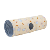 Cat Tunnel Bed with Side Opening Cushioned Pet Cooling Tunnel Bed Indoor for Playing, Sleeping