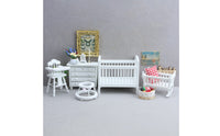 5 Pieces Dollhouse Nursery Set Wooden Closet Cute Toy for Collectors, Hobbyists