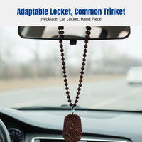 Tiger Zodiac Rosewood Locket, Wood Necklace, Car Hanging, Wilderness Roar, Handheld Decoration