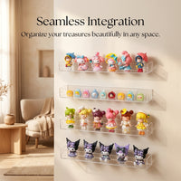 Wall Mounted Display Cabinet, Clear Acrylic Case for Bedroom, Transparent Box, for Figure Collection