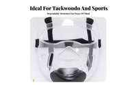 Thickened Material Taekwondo Face Mask Easy Installation Transparent Training Face Protector Anti-Strike Taekwondo Helmet Mask Breathable for Adults, Beginners