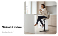 Minimalist aesthetic Adjustable High Stool with supportrest Modern Design Height-Adjustable Pedestal Seat Easy to Clean Bar Chair rotate Function for Adults, Homeowners, Business Owners, Restaurant, Pub, Kitchen, Dining Room
