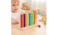 Fine Motor Bead Matching Toy Educational Color Sorting Board Preschool Bead Sorting Game Developmental for Toddlers, Preschoolers, Kids, Home, Classroom, Travel