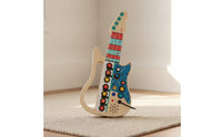 Guitar Busy Board Interactive Wooden Busy Board Compact Switch Toy for Airplane