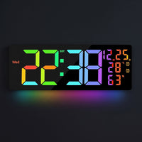 Digital Wall Clock Easy-to-Read LED Wall Clock Multi-Function for Bedroom