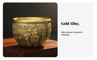 Chinese Yuan Bao Housewarming Gift Chinese Wealth Ingot Miniature Gold Ingot Substantial Golden Ingot Statue for Office
