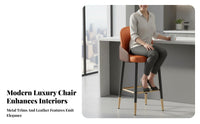 rustic aesthetic Upholstered Backrest counter stoolstool hardwood Wood Frame Bar Stool Nordic Design Counter Chair Padded Seat for Homeowners, Interior Designers, Business Owners, Restaurant, Reception Area, Bistro, Kitchen Island