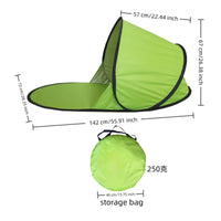Instant-Open Sunshade Protection Beach Tent with Carrying Bag Beach Tent with Storage Bag Quick-Open Sun Shelter Compact