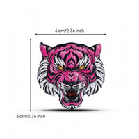 3D Tiger Head Emblem Self-Adhesive Tiger Head Badge Peel and Stick for Fuel Tank