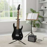 With Accessories HSS Pickup Guitar Easy to Play 39 Inch Electric Guitar Digital Tuner Music Instrument Maple Neck for Beginners, Students, Practice, Learning