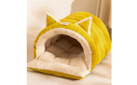 Washable Enclosed Pet Bed Padded Cat Cave Bed Warm Cat Cave Soft for Small Dogs